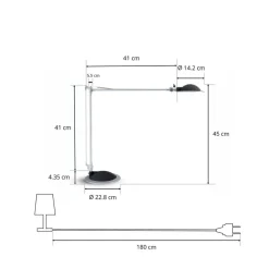 LED bureaulamp MAULbusiness, aluminium, hoogte 50 cm