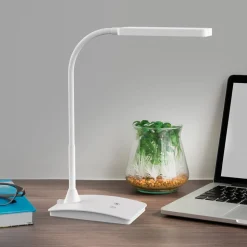 LED bureaulamp MAULpearly, wit, 38 cm, dimbaar, CCT