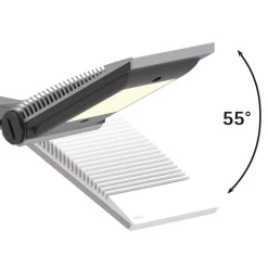 LED bureaulamp MAULsolaris, zilver, hoogte 64 cm