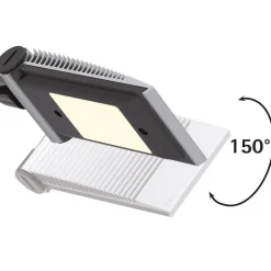 LED bureaulamp MAULsolaris, zilver, hoogte 64 cm