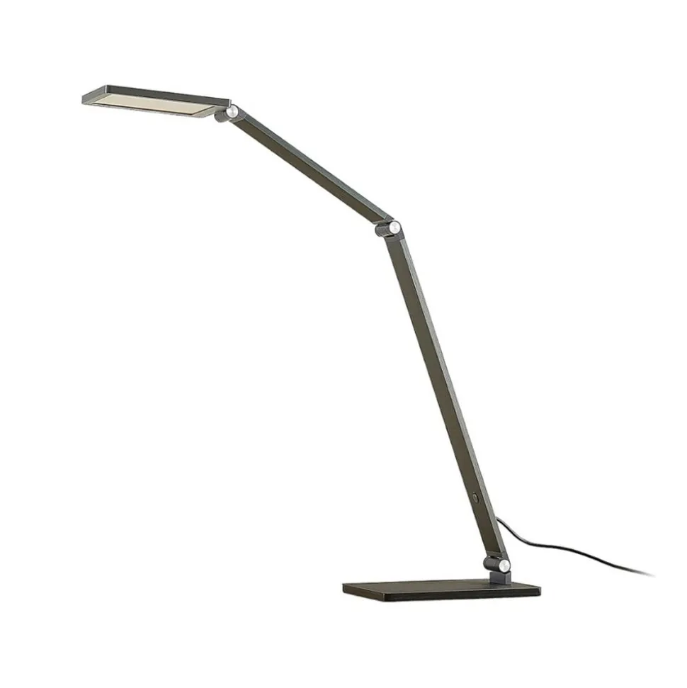 LED bureaulamp Mion, 41 cm, hoekig, dimbaar