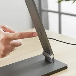 LED bureaulamp Mion, 41 cm, hoekig, dimbaar