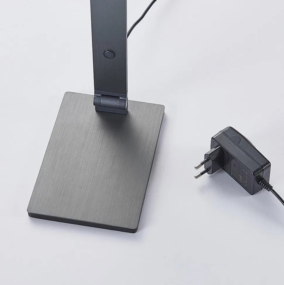 LED bureaulamp Mion, 41 cm, hoekig, dimbaar