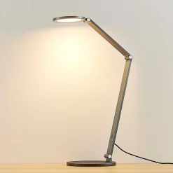 LED bureaulamp Mion, 41 cm, rond, dimbaar