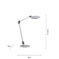 LED bureaulamp Niklas aluminium hoogte 83cm