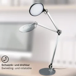 LED bureaulamp Office, antraciet, CCT