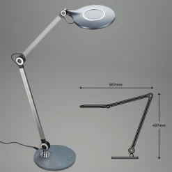 LED bureaulamp Office, antraciet, CCT