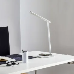 LED bureaulamp Orbit met inductie zilver