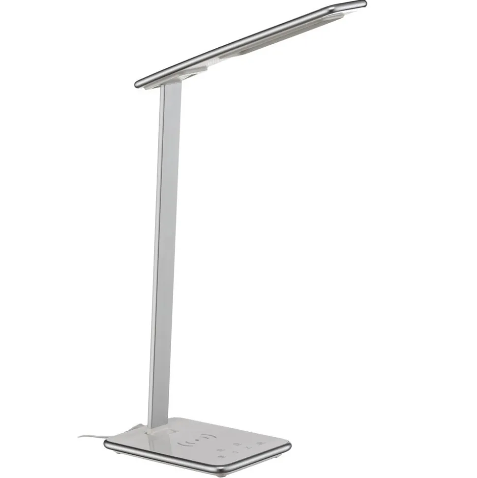 LED bureaulamp Orbit met inductie zilver