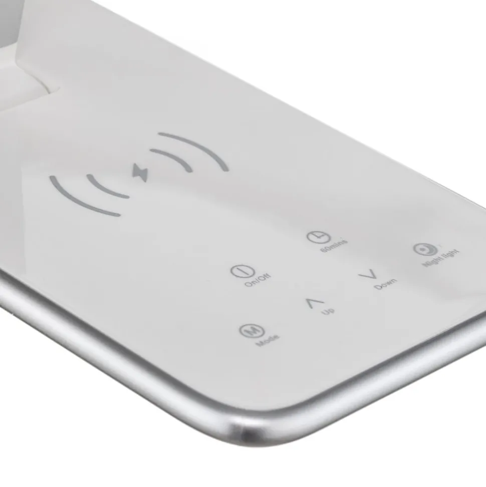 LED bureaulamp Orbit met inductie zilver