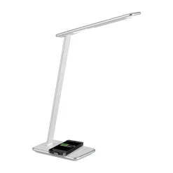 LED bureaulamp Orbit met inductie zilver