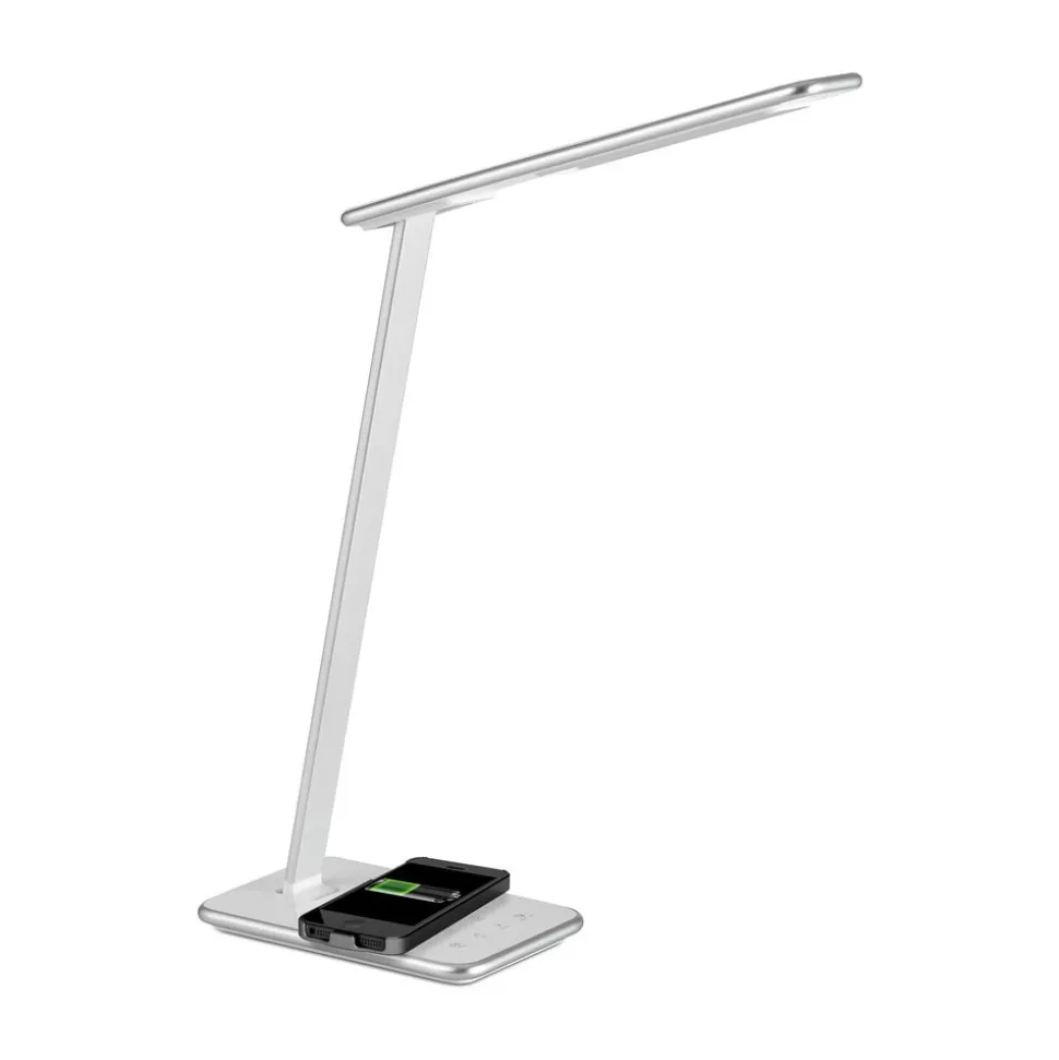 LED bureaulamp Orbit met inductie zilver