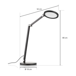 LED bureaulamp Regina met dimmer, zwart