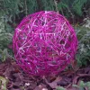 LED 3D-designbal Galax Fun, Ø 30 cm, fuchsia