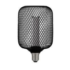 LED Deco Draad Cilinder E27 4,5W 2.700K zwart Mesh