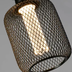 LED Deco Draad Cilinder E27 4,5W 2.700K zwart Mesh