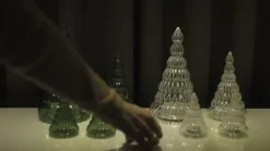 LED decoratie figuur Lucy boom van glas 9cm 2er