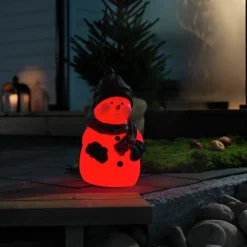 LED decoratie figuur Sneeuwpop, RGB, IP44