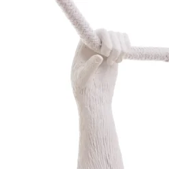 LED decoratie-hanglamp Monkey Lamp wit slingerend