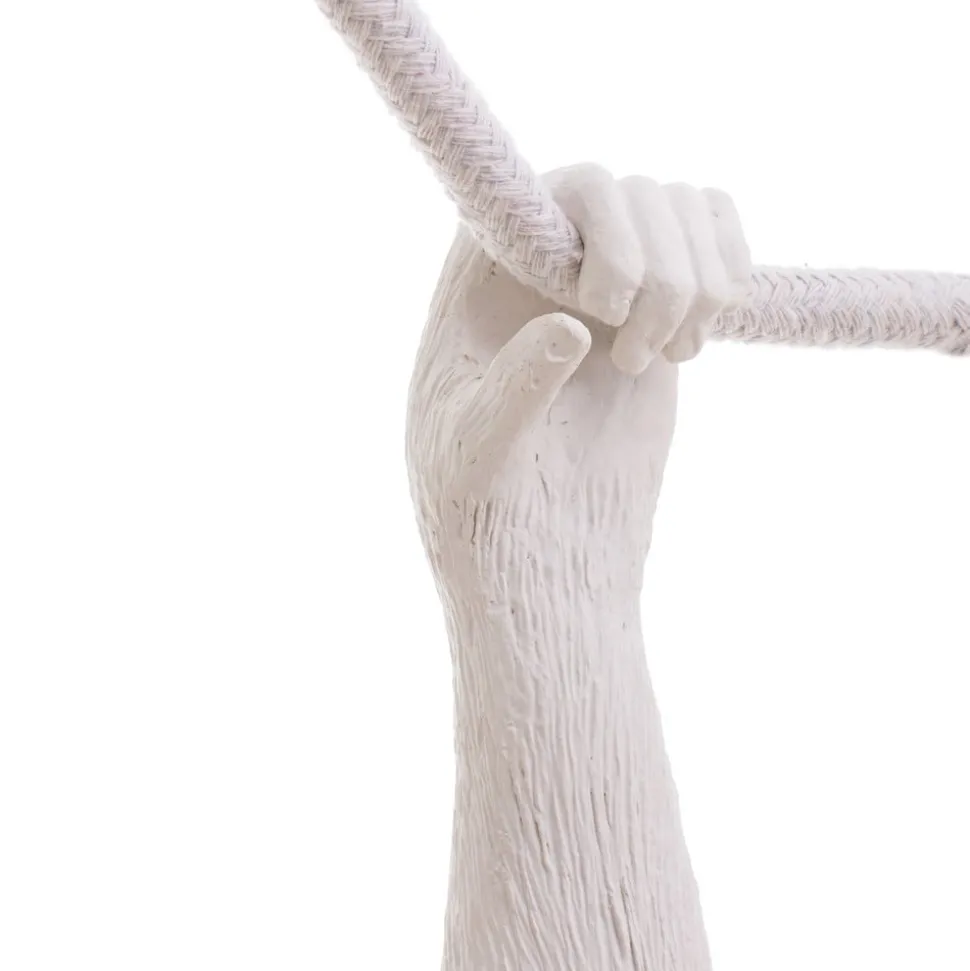 LED decoratie-hanglamp Monkey Lamp wit slingerend