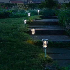 LED decoratie-lamp solar 5146408 aardspies 8/set