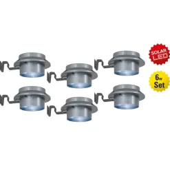 LED decoratie-solar-dakgootlamp Mistra 6per set