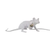 LED decoratie-tafellamp Mouse Lamp USB liggend wit