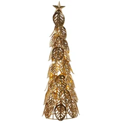 LED decoratieve boom Kirstine, goud, hoogte 43 cm