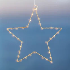 LED decoratieve ster Liva Star, goud, Ø 30 cm