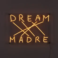 LED decoratie-wandlamp Dream-Madre, geel