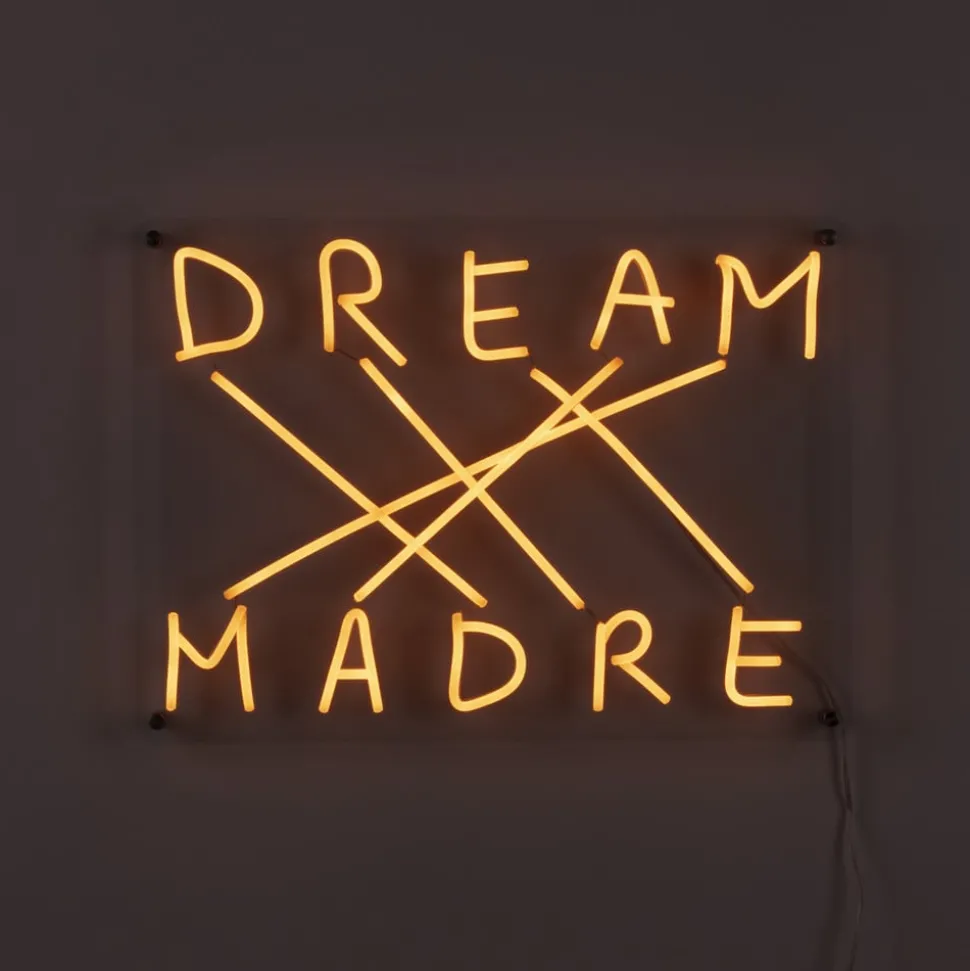 LED decoratie-wandlamp Dream-Madre, geel
