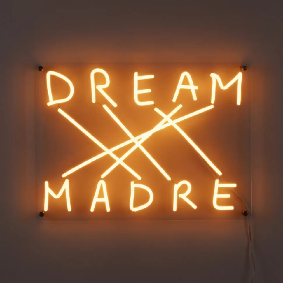 LED decoratie-wandlamp Dream-Madre, geel