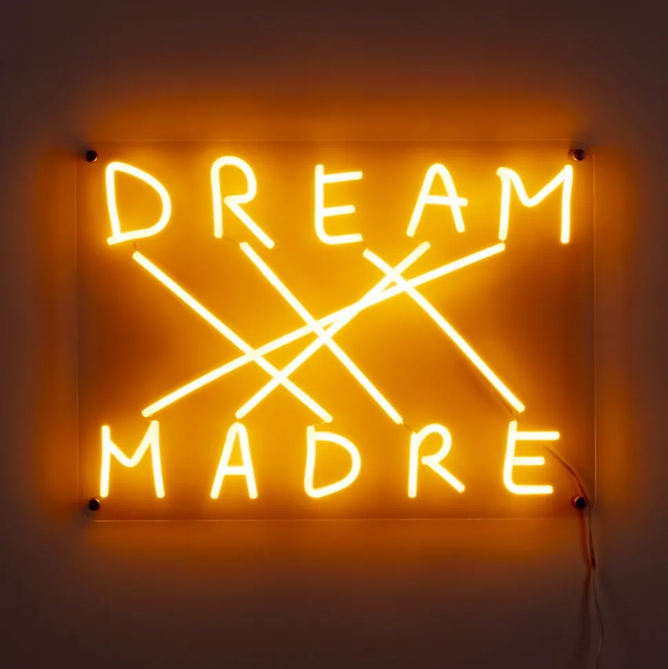 LED decoratie-wandlamp Dream-Madre, geel