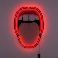 LED decoratie-wandlamp Tongue, 41x58cm