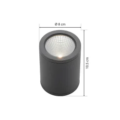 LED downlight Embla van aluminium IP54, grijs