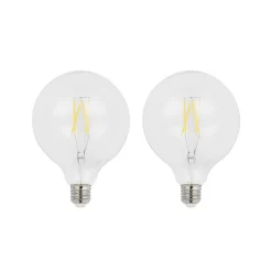 LED filament E27 6W 2.700K G125 bol helder per 2