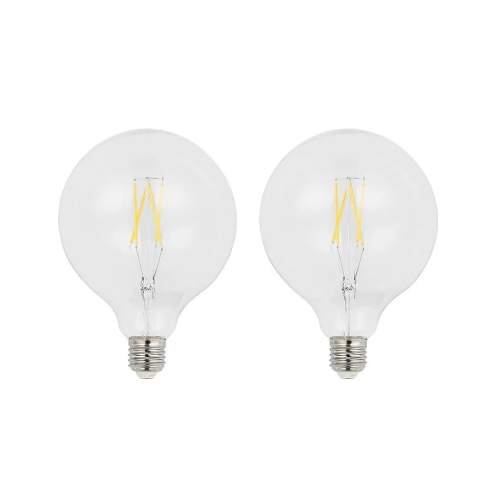 LED filament E27 6W 2.700K G125 bol helder per 2