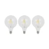 LED filament E27 8W 2.700K G125 bol helder per 3