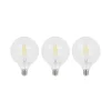 LED filament E27 6W 2.700K G125 bol helder per 3
