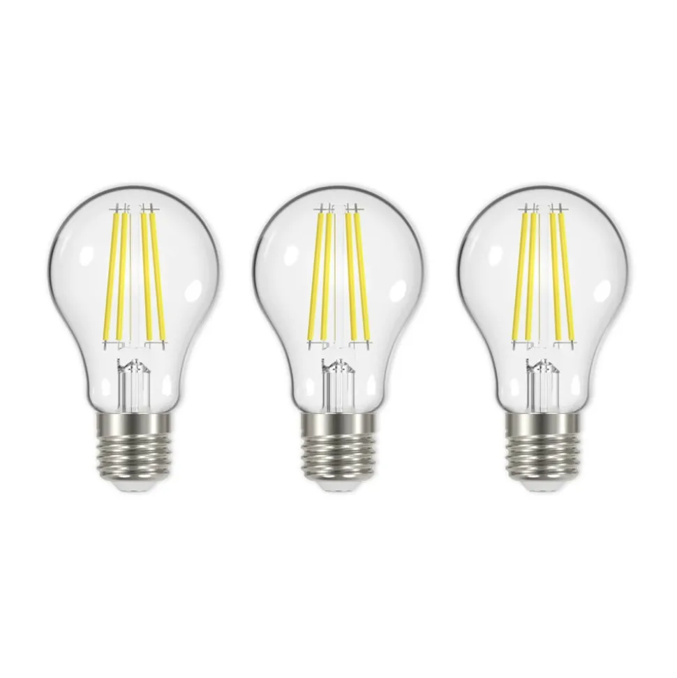 LED filament E27 3,8W 3000K 806lm helder 3 per set