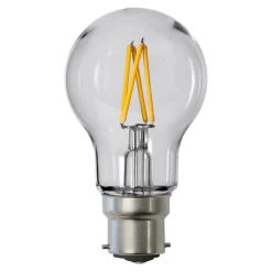 LED filament lamp, A55, B22, 2,4 W, helder, 2.700 K