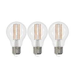LED filament lamp E27 helder 6W 2.700K dimbaar set van 3