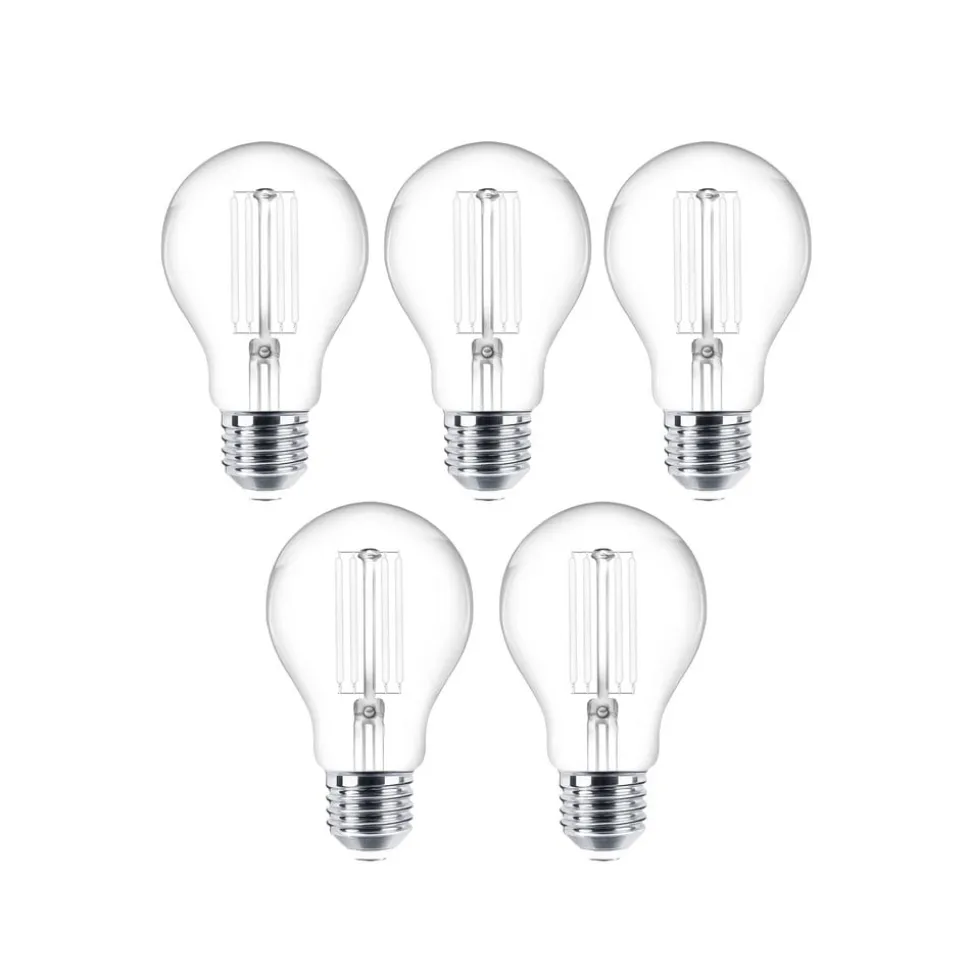 LED filament lamp E27 set van 5 7W 806 lm helder 2.700K