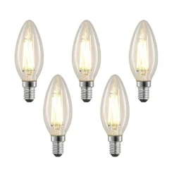 LED filament lamp E14 4W 827 kaars dimbaar 5/set