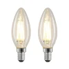 LED filament lamp E14 4W 827 kaars dimbaar 2/set