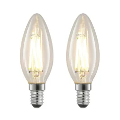 LED filament lamp E14 4W 827 kaars dimbaar 2/set
