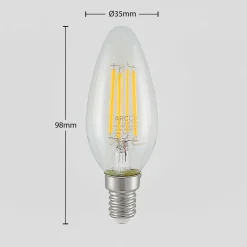 LED filament lamp E14 4W 827 3-Step-dimmer 2/set