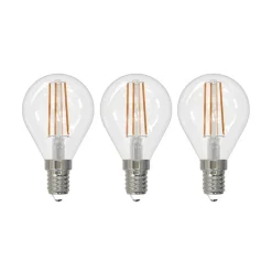 LED filament lamp E14 4W druppel dimbaar per 3