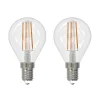 LED filament lamp E14 4W druppel dimbaar per 2