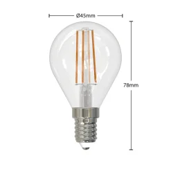 LED filament lamp E14 4W druppel dimbaar per 2